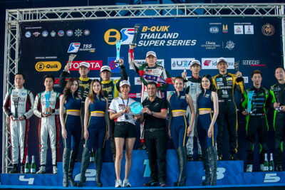 Toyota Gazoo Racing Team Thailand ฟอร์มแรง! คว้าถ้วยประเดิมแชมป์สนามแรก ในศึก “Thailand Super Series 2023” กับครั้งแรกของ Yaris e-fuel ลงแข่งโชว์สมรรถนะยนตรกรรมรักษ์โลก ที่บุรีรัมย์