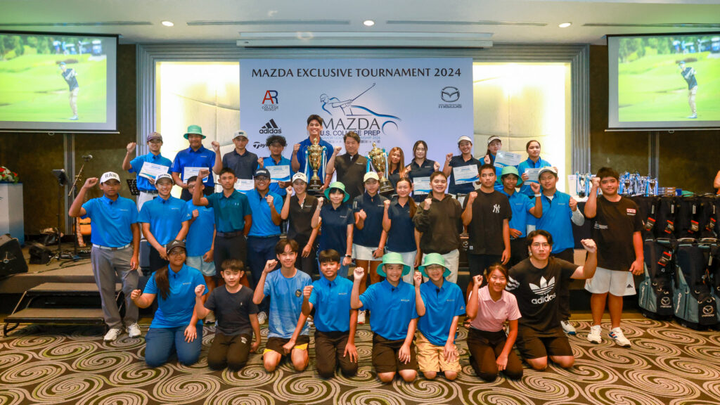 Mazda customers are delighted to participate in an exclusive golf tournament and Thai youth golfers are happy to qualify for the final round, which increasing their chances of flying to America